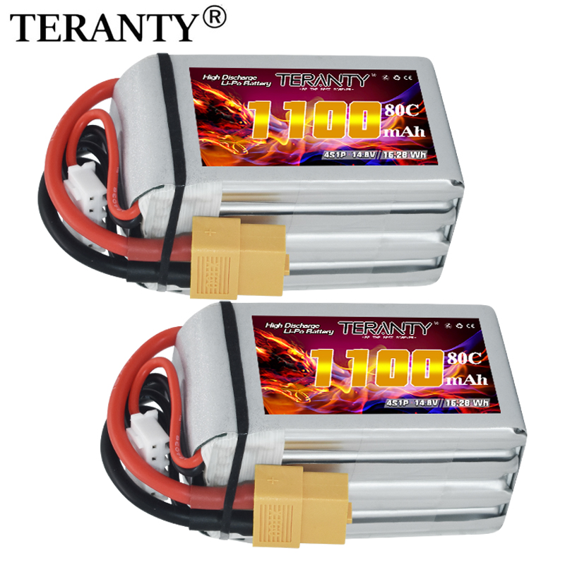 Drone Racing Battery - TERANTY 4S 1100mAh 80C/160C Lipo Battery