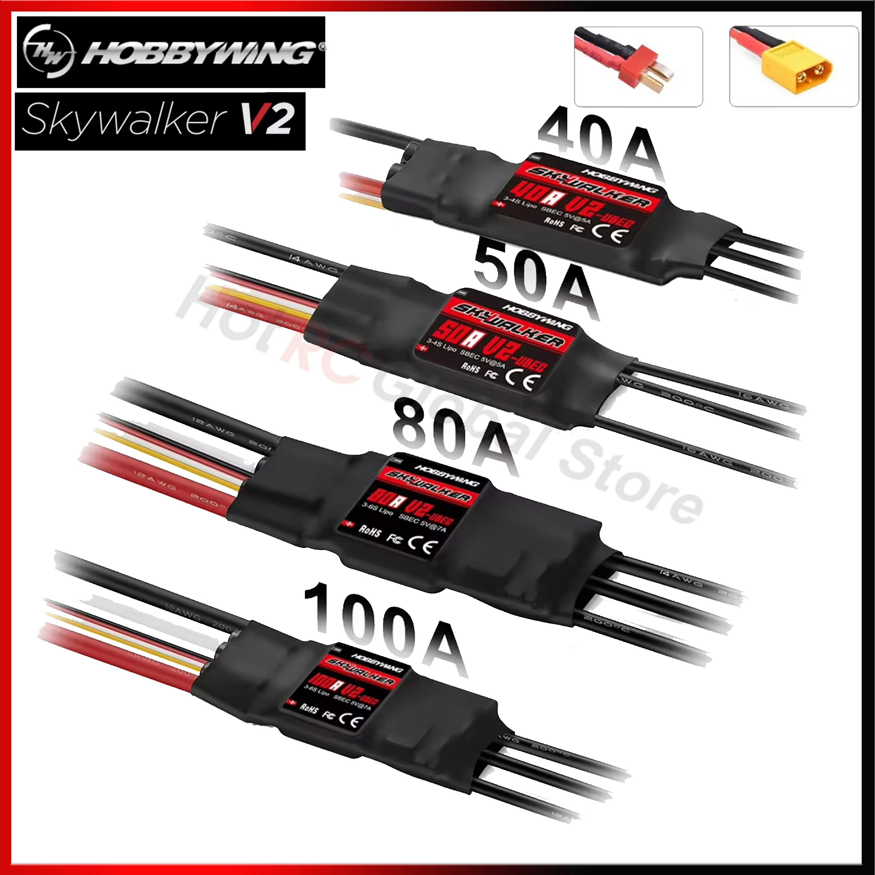 Drone Racing Motor - HOBBYWING Skywalker V2 Series 40A 50A
