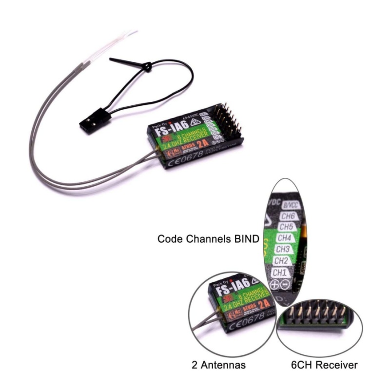 Flysky FS-IA6 Receiver 6CH Dua - đánh giá và giá Drone Racing Receiver
