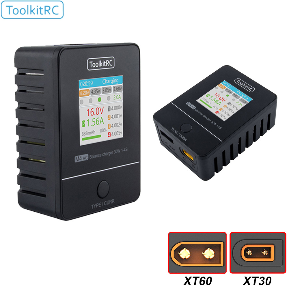 ToolkitRC M4AC 30W LiPO LiFE L - đánh giá và giá Drone Racing Charger
