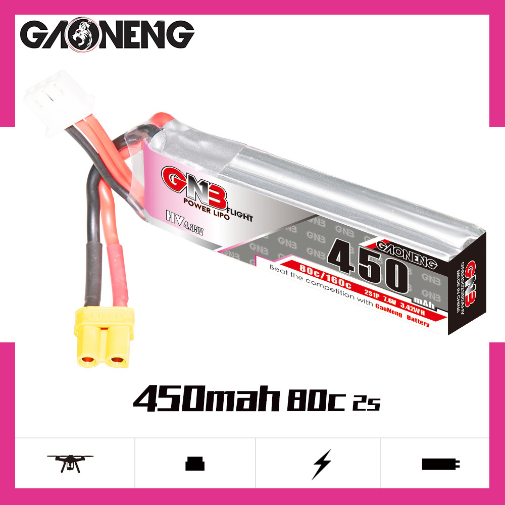 GNB LiPo Battery HV 2S 7.6V 45 - đánh giá và giá Drone Racing Battery