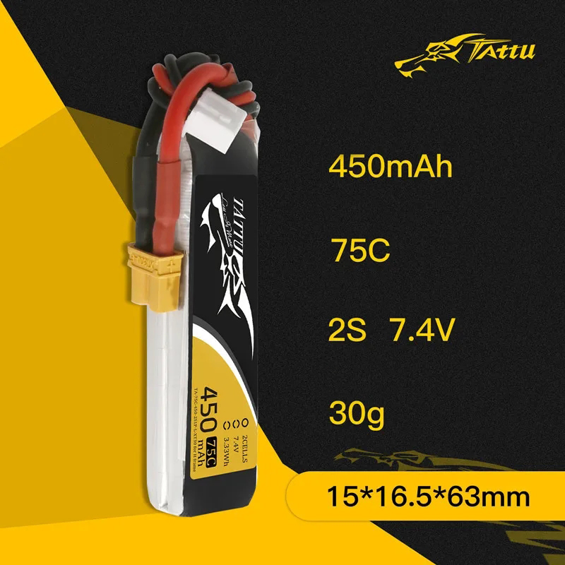 3Pcs NEW TATTU 450/500/550mAh  - đánh giá và giá Drone Racing Battery