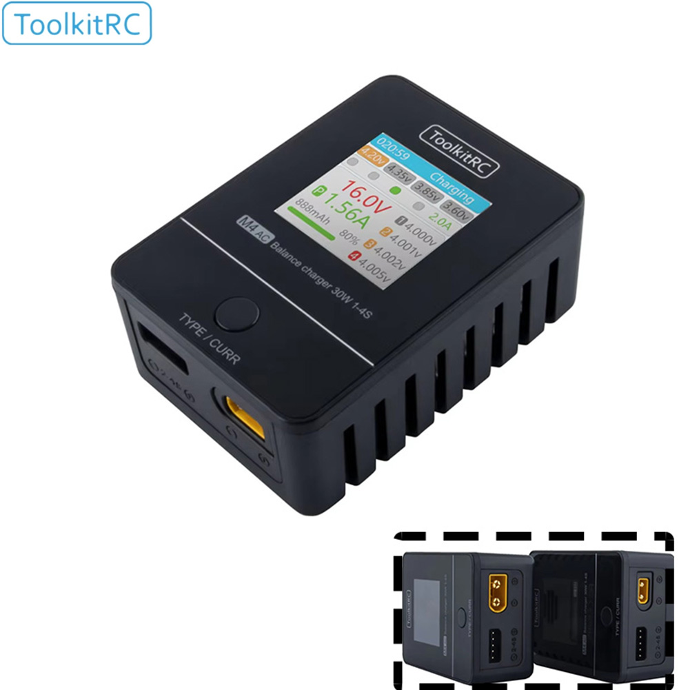 ToolkitRC M4AC 30W Compact AC  - đánh giá và giá Drone Racing Charger